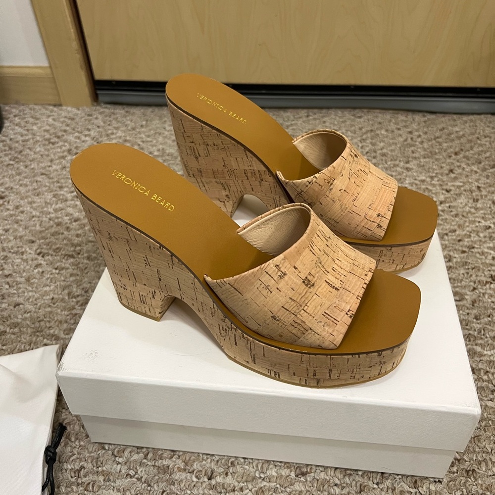 Veronica Beard Paulita Platform Slide Sandal - Picture 4 of 7